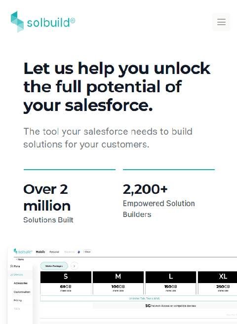 A sleek and modern website design for Salesforce's latest project